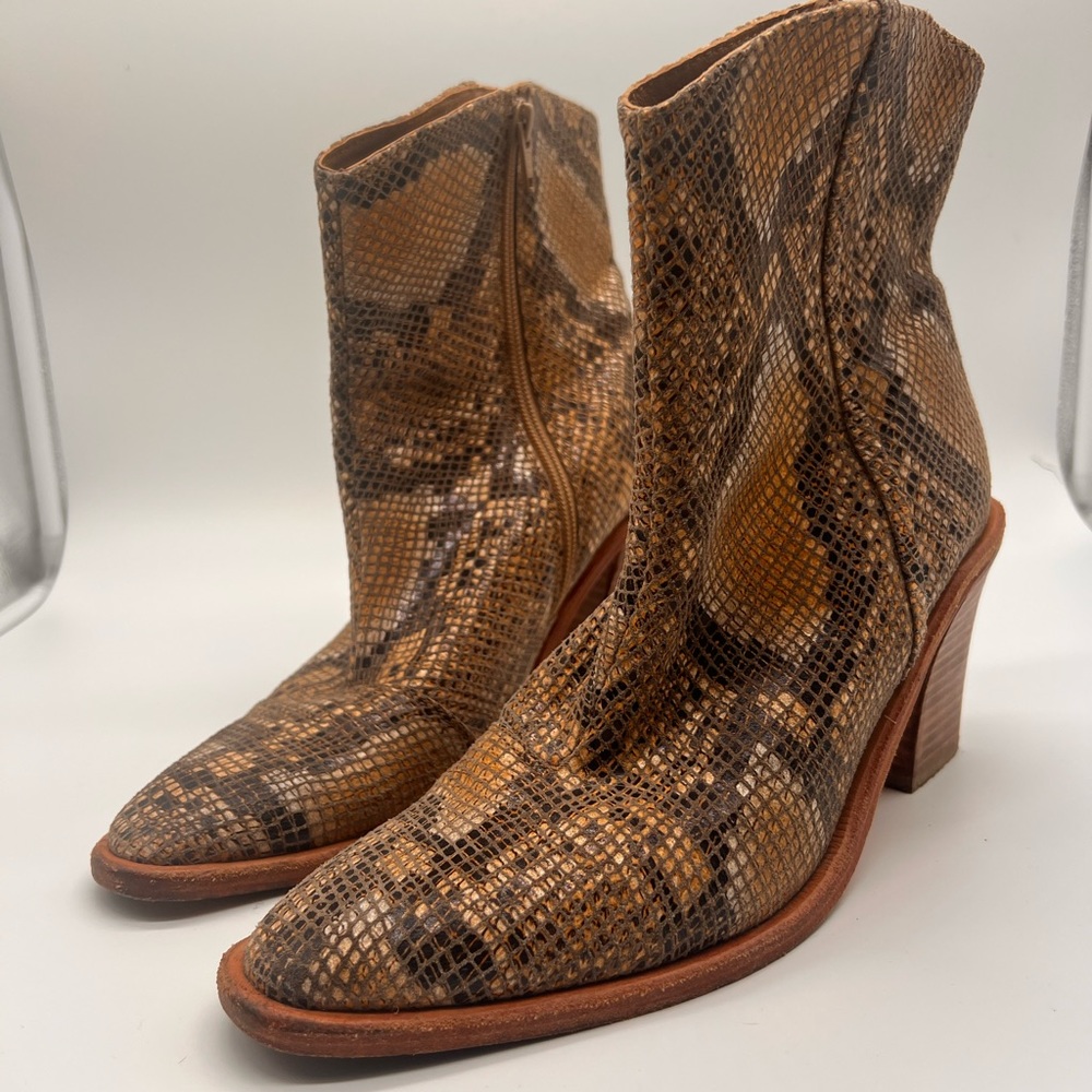 Free People Barclay snake skin boots